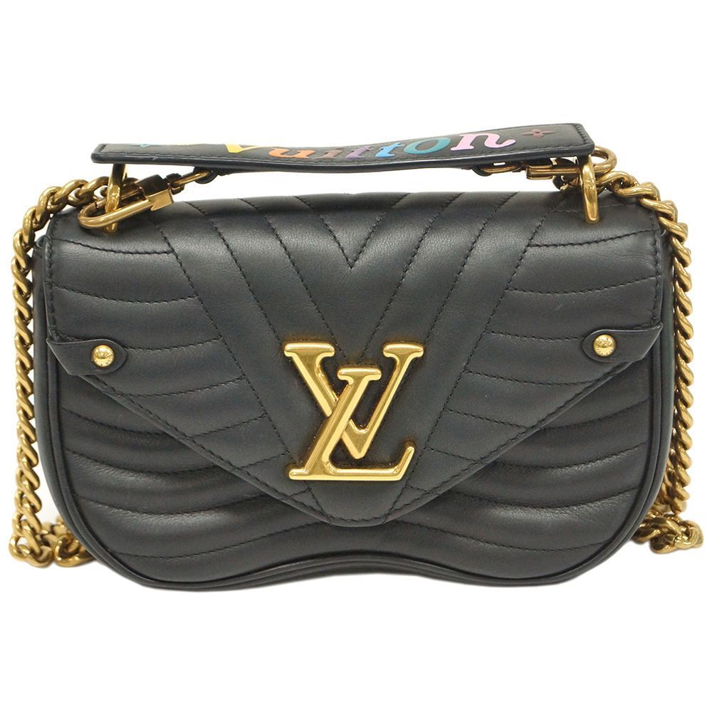 Louis Vuitton Smooth Calf New Wave Chain Bag PM Shoulder Black